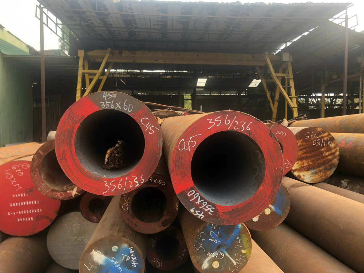 THÉP ỐNG ĐÚC PHI 356 DÀY 60LY