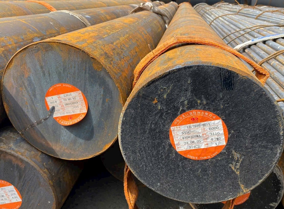 THÉP TRÒN ĐẶC S45C PHI 280 - THÉP LÁP TRÒN ĐẶC PHI 280 C45