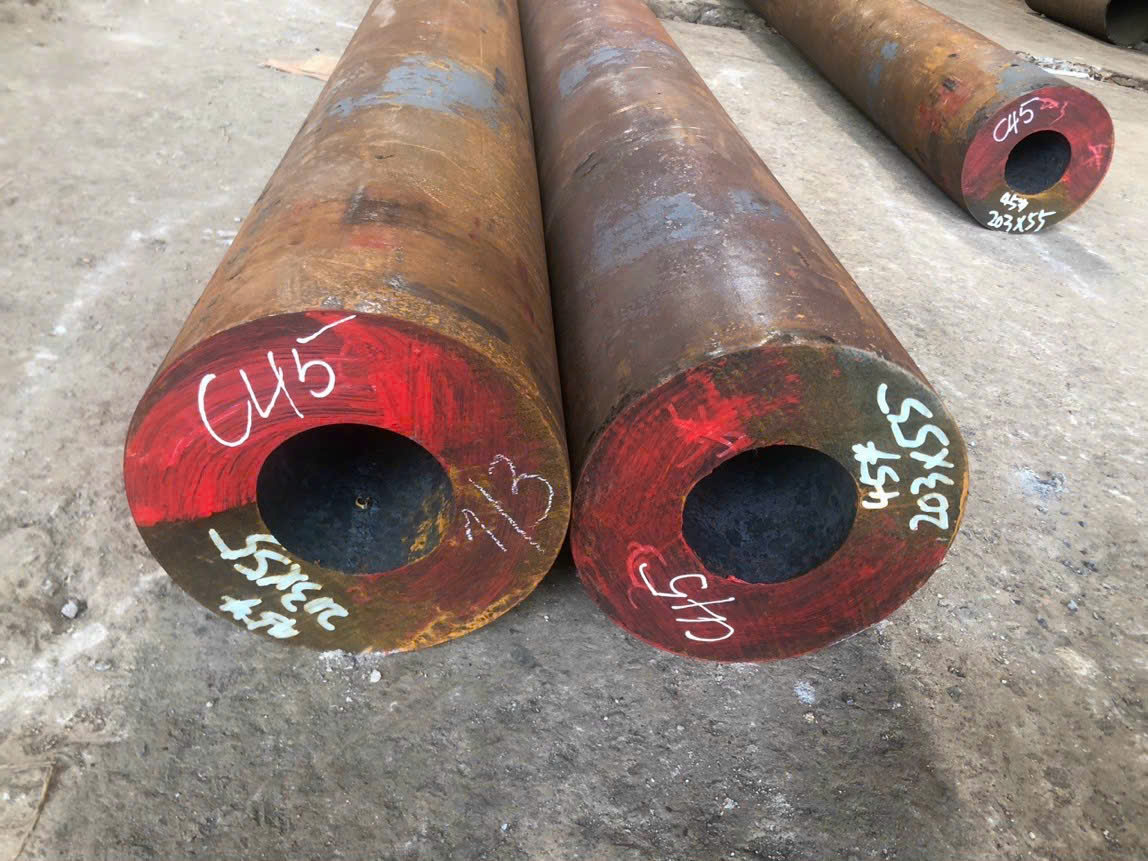 THÉP ỐNG ĐÚC S45C D200 PHI 203 X55LY TRUNG QUỐC